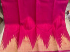 Gulal: Rani Pink Kanjeevaram with Temple Gold Border