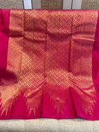 Gulal: Rani Pink Kanjeevaram with Temple Gold Border