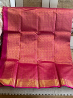 Prabala: Korvai Border, Coral-Pink Vairaoosi Kanjeevaram