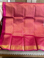 Prabala: Korvai Border, Coral-Pink Vairaoosi Kanjeevaram