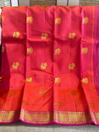 Prabala: Korvai Border, Coral-Pink Vairaoosi Kanjeevaram