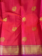 Prabala: Korvai Border, Coral-Pink Vairaoosi Kanjeevaram