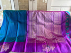 Chiriya: Teal Kanjeevaram with Threadwork Bird Motifs