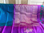 Chiriya: Teal Kanjeevaram with Threadwork Bird Motifs