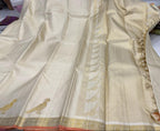 Shweta: Ivory Vairaoosi Kanjeevaram, Kili Butta