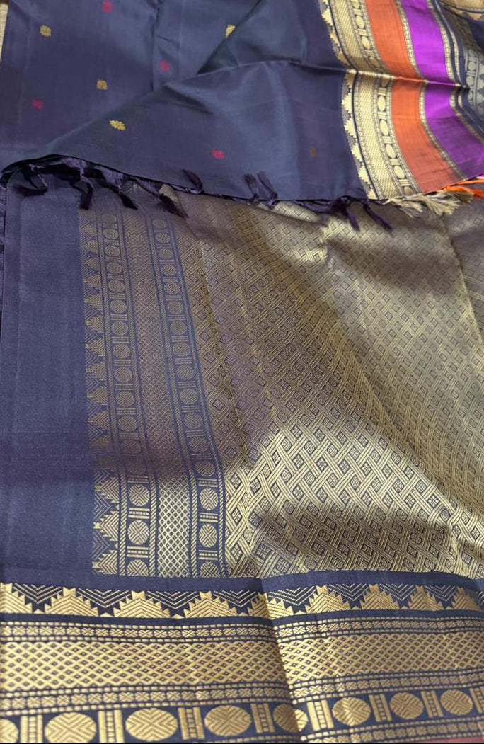 Rusha: Zero Zari 9 to 9 Pure Kanjeevaram Silk