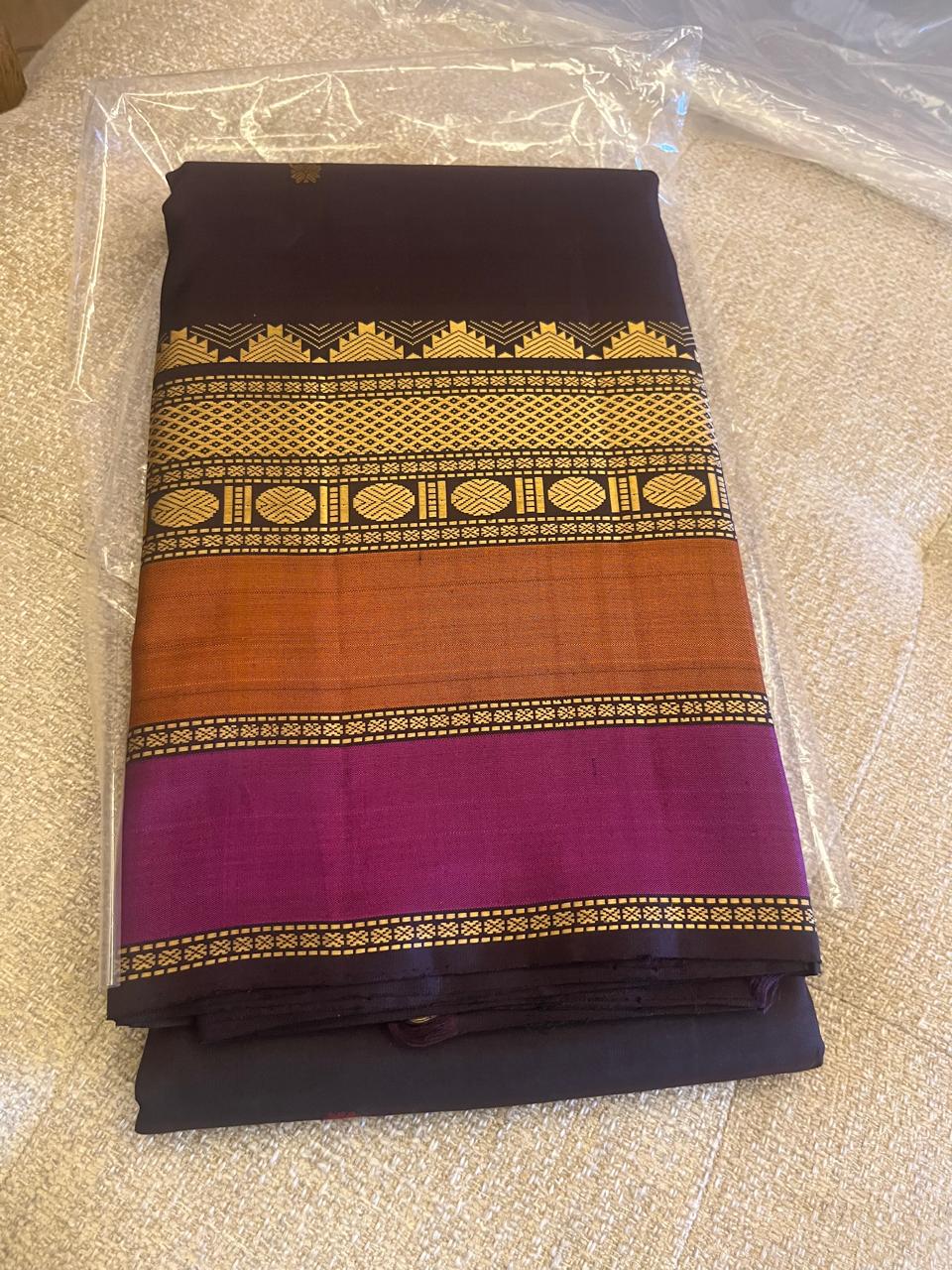Rusha: Zero Zari 9 to 9 Pure Kanjeevaram Silk