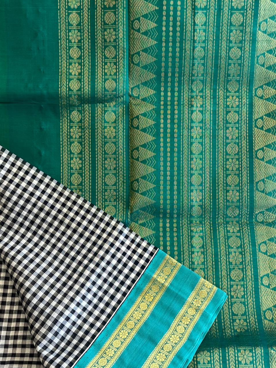 Chitra: Kattam Silk Cotton Kanjeevaram