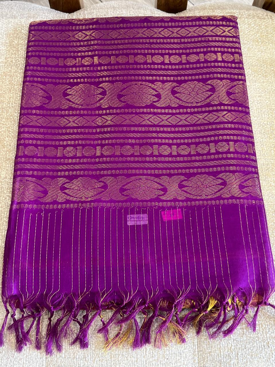 Arunima: Kattam Silk Cotton Kanjeevaram