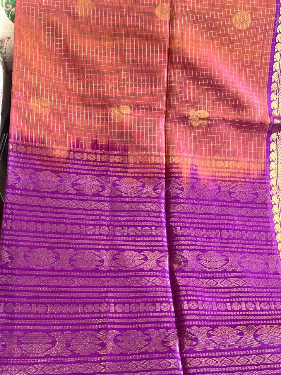 Arunima: Kattam Silk Cotton Kanjeevaram