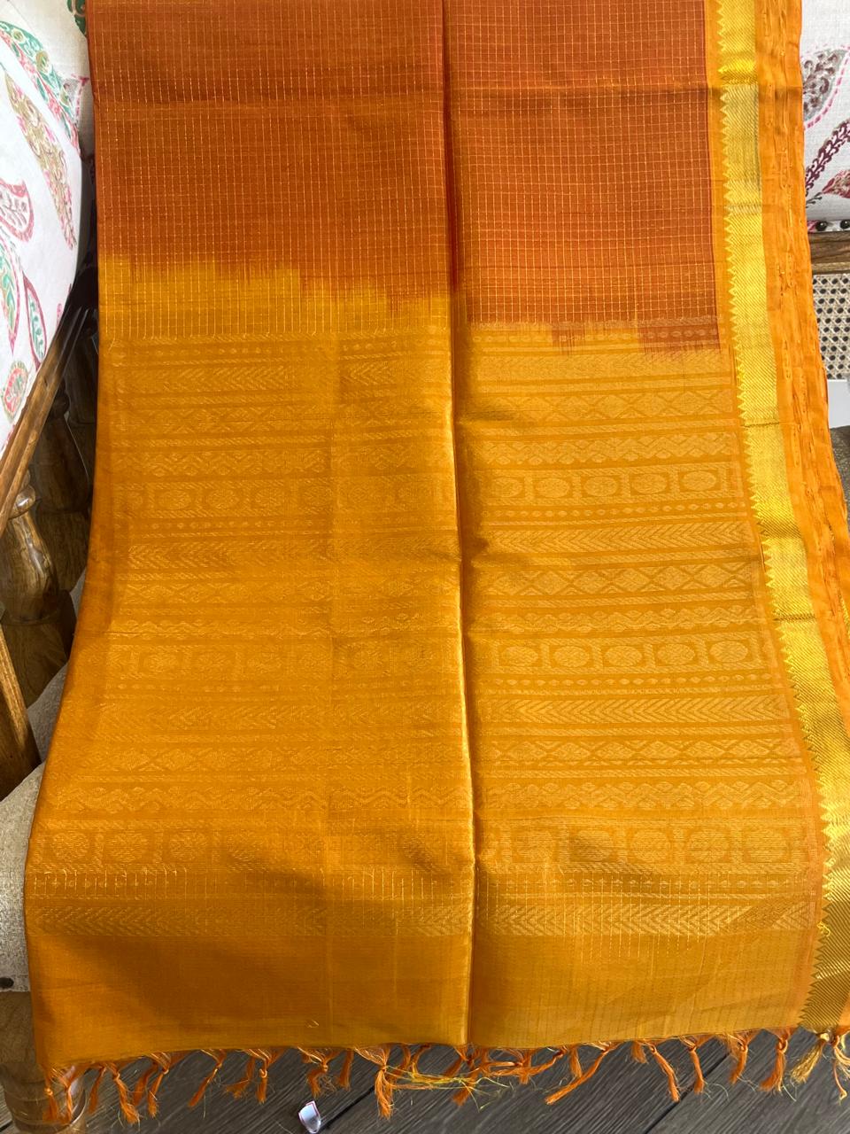 Kanaka: Kattam Silk Cotton Kanjeevaram