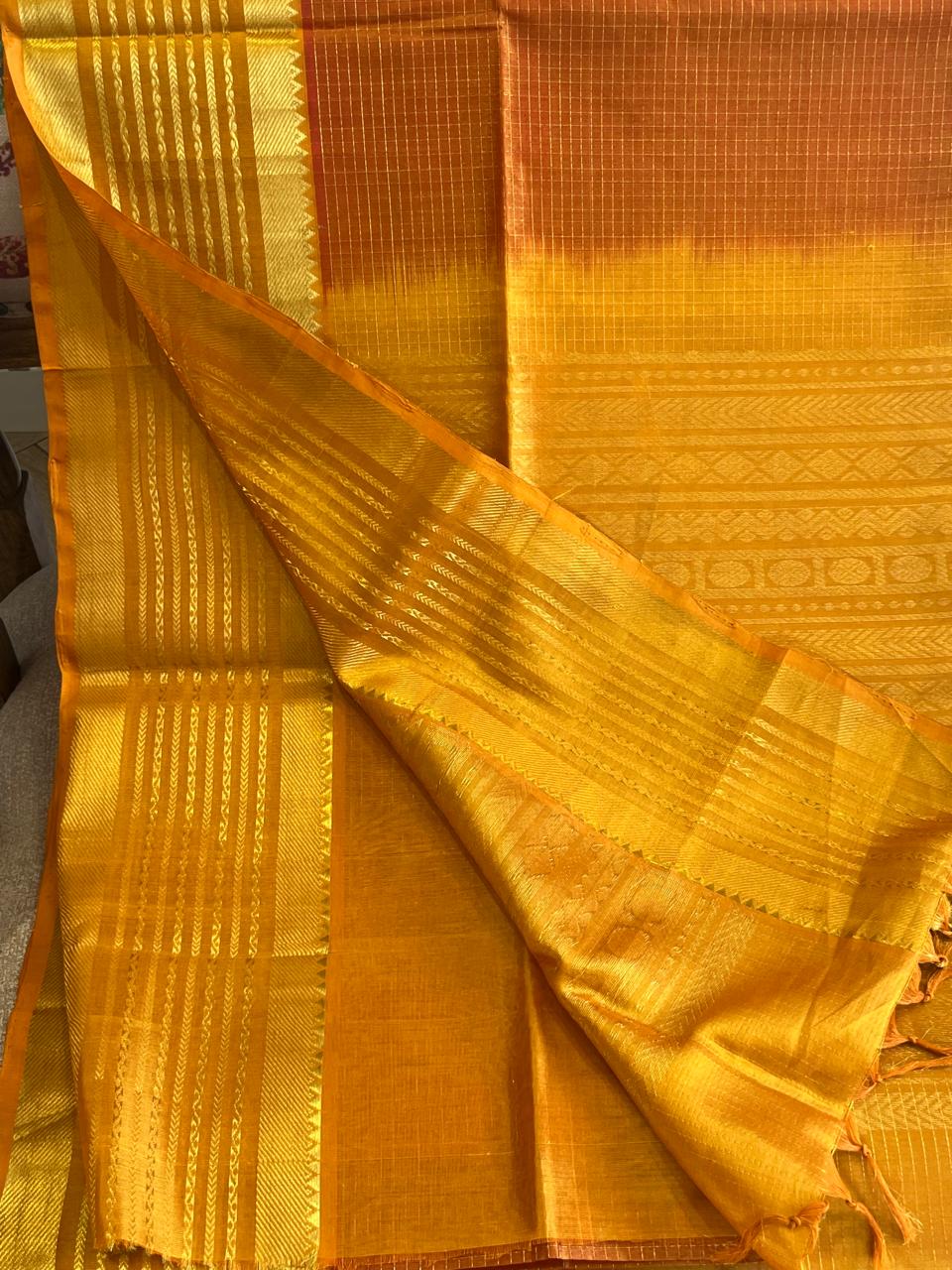 Kanaka: Kattam Silk Cotton Kanjeevaram