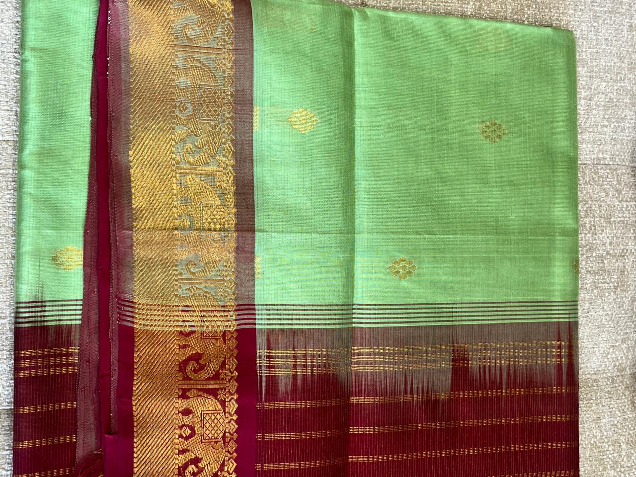 Manjari: Silk Cotton Kanjeevaram, Yaanai Border