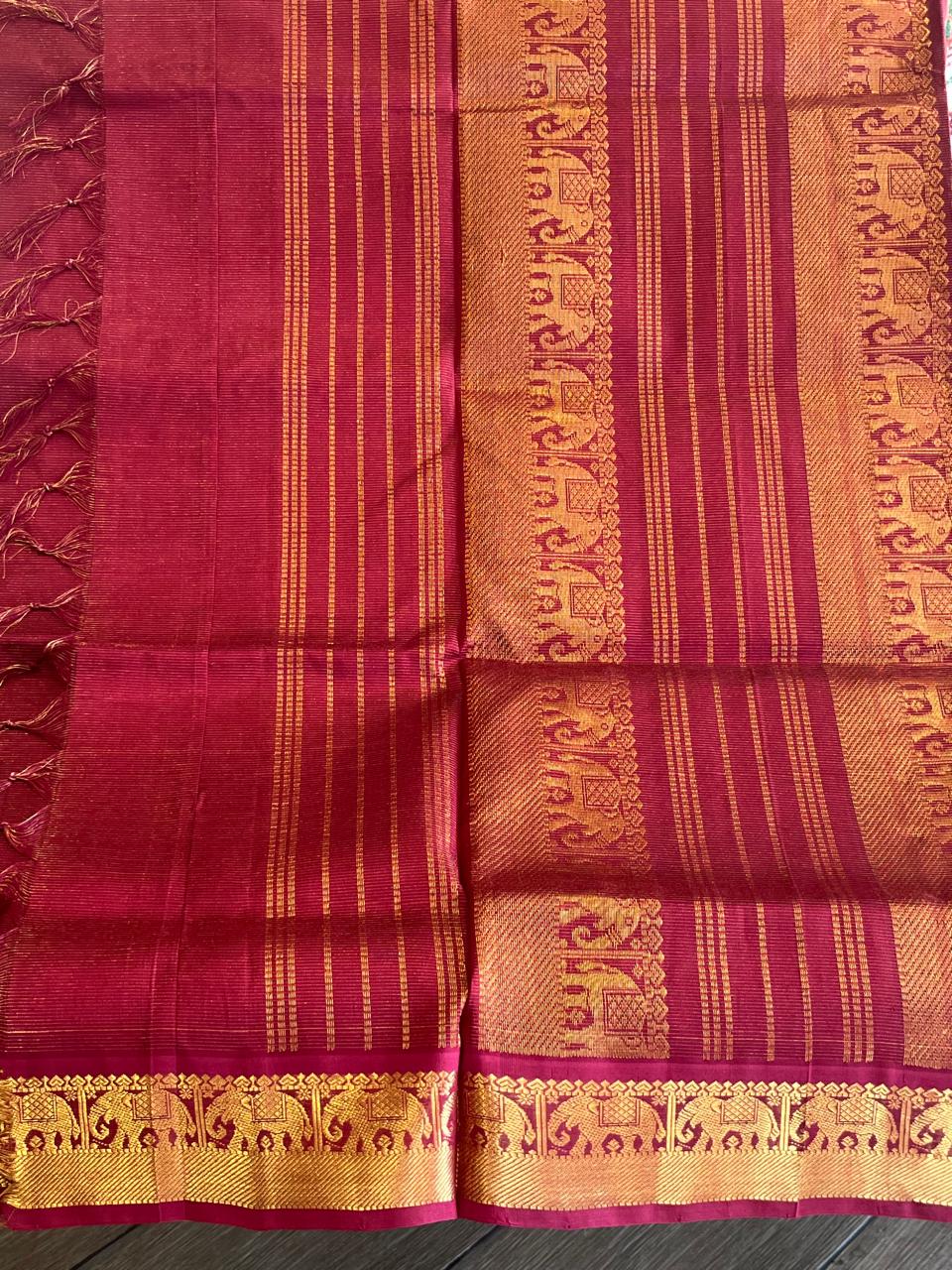 Manjari: Silk Cotton Kanjeevaram, Yaanai Border