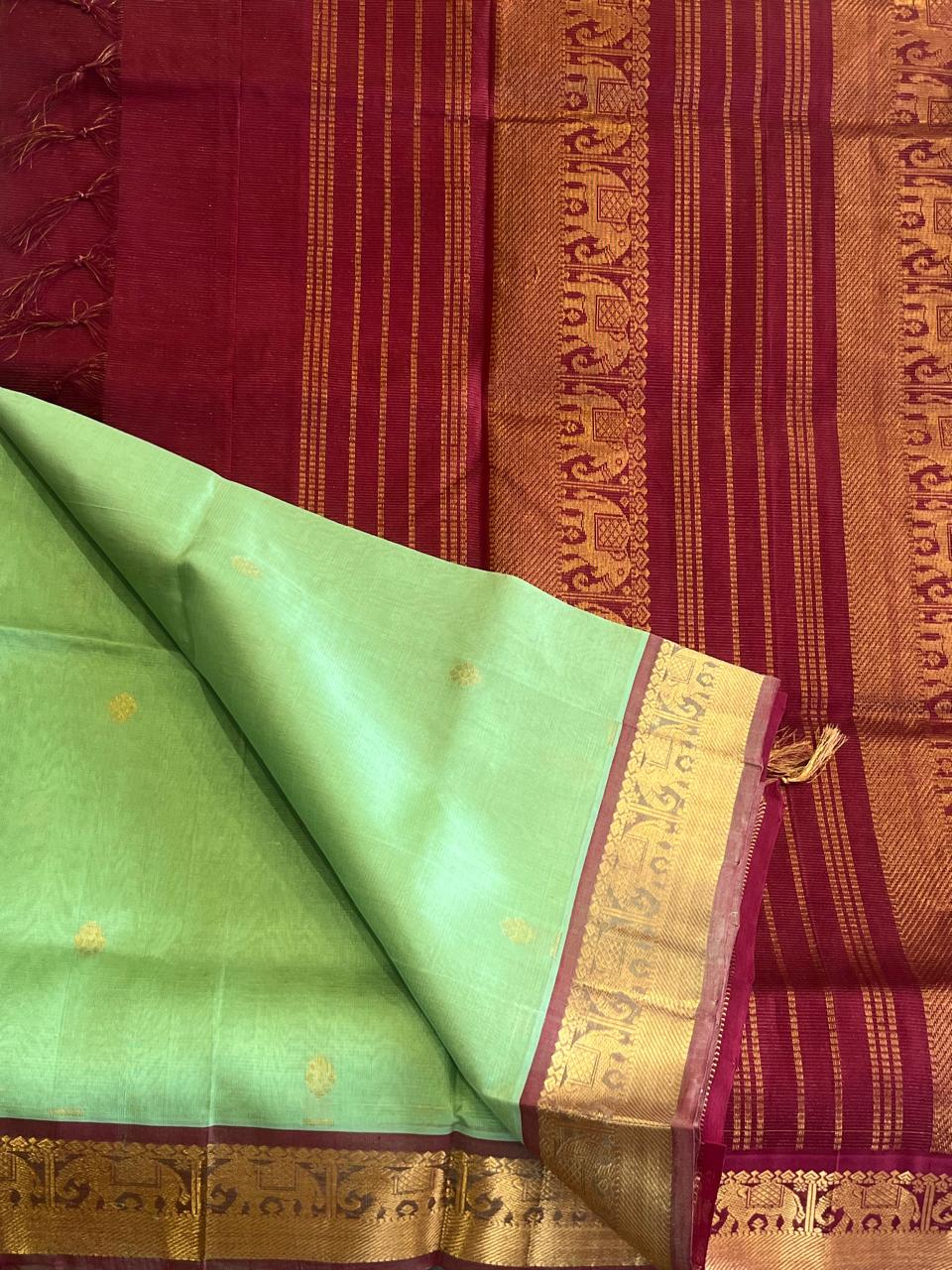 Manjari: Silk Cotton Kanjeevaram, Yaanai Border