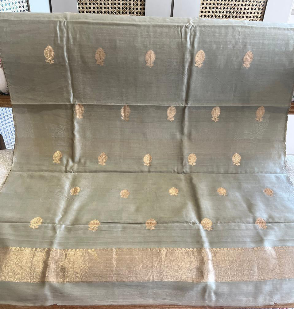 Zaitun Chiniya Silk Banarasi Suit Fabric