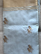 Pihu: Pure Silk Ice Blue Chanderi
