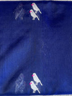 Chakori: Pure Silk Ink Blue Chanderi
