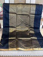 Rajeshwari: Pure Silk Black Chanderi