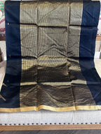Rajeshwari: Pure Silk Black Chanderi