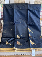 Rajeshwari: Pure Silk Black Chanderi