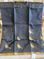 Rajeshwari: Pure Silk Black Chanderi