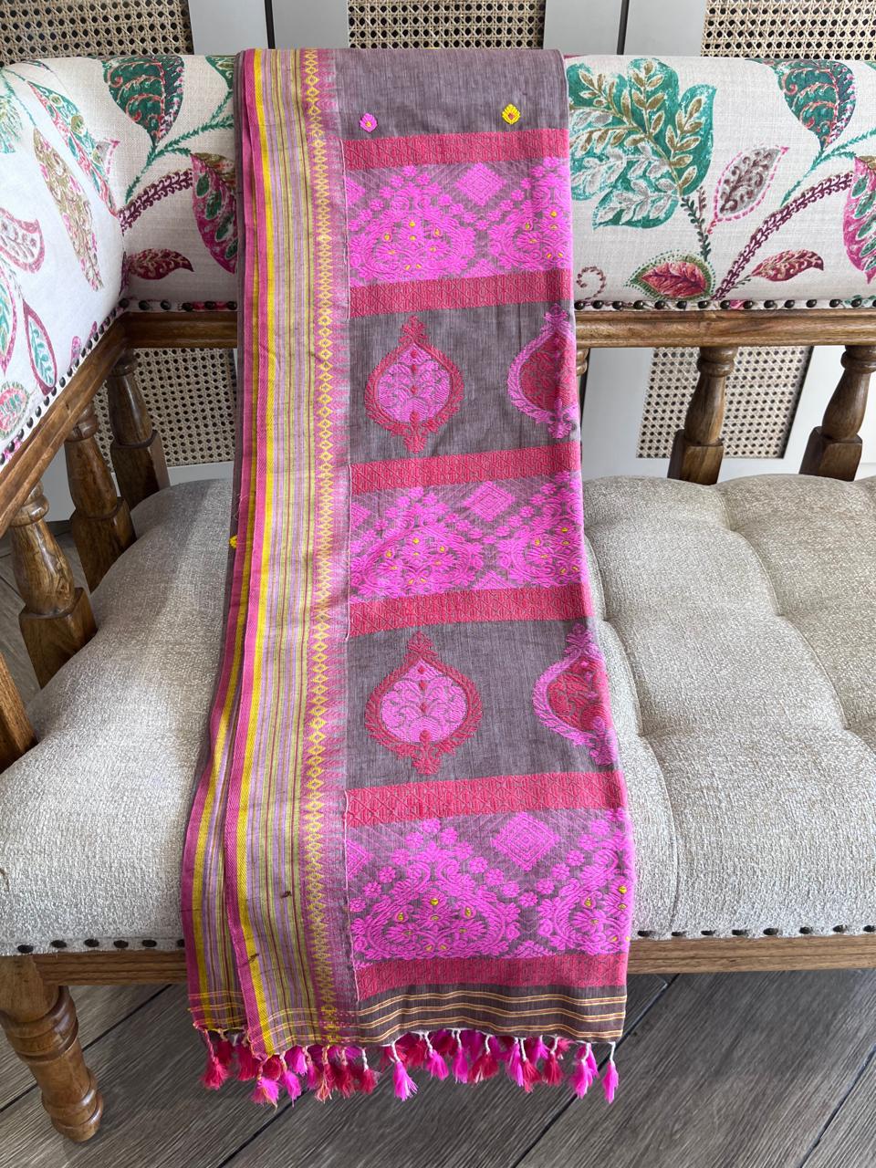 Anaar- Handwoven Assam Cotton