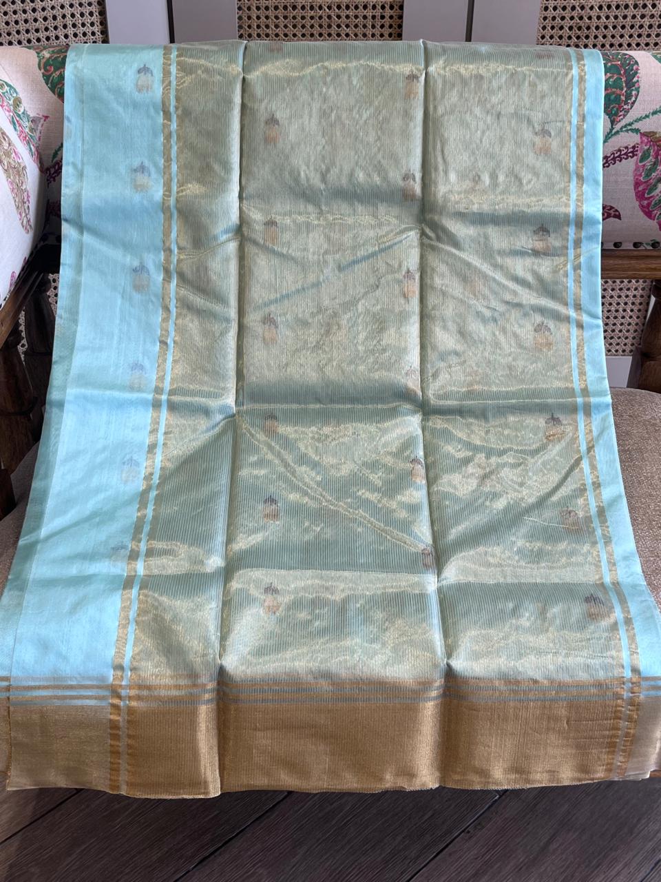 Samragni: Pure Silk Black Chanderi