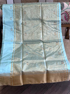 Samragni: Pure Silk Black Chanderi