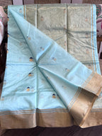 Samragni: Pure Silk Black Chanderi
