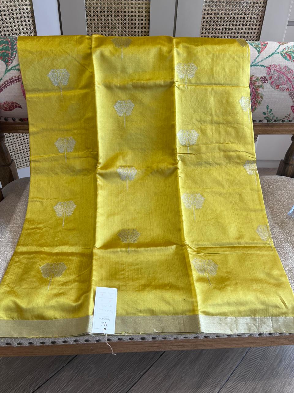 Vibhavari: Pure Silk Black Chanderi
