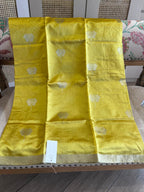 Vibhavari: Pure Silk Black Chanderi