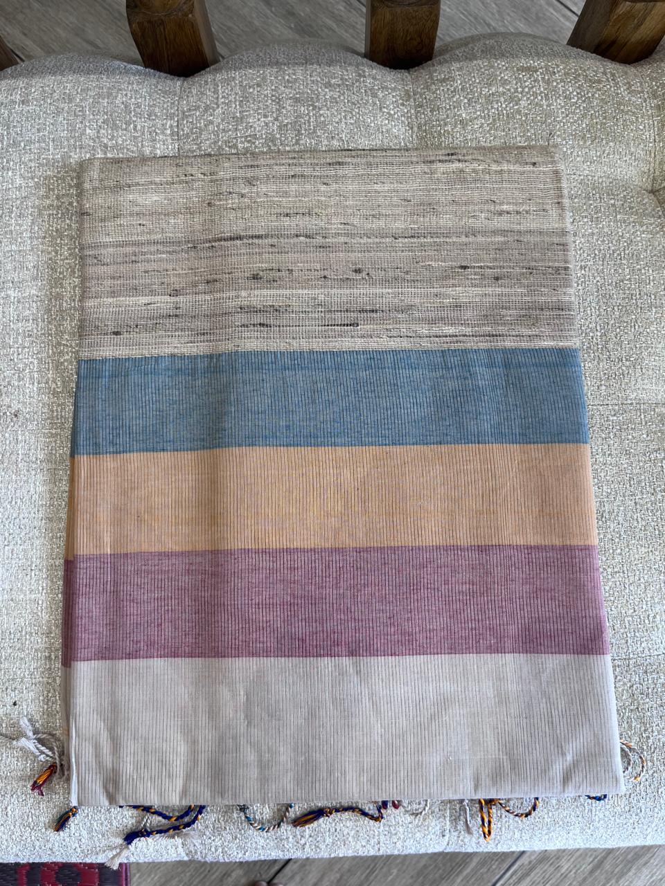 Dhanak: Phulia Cotton with Jute Pallu