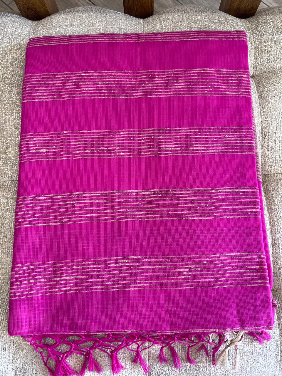 Kamalini: Phulia Cotton with Jute Pallu