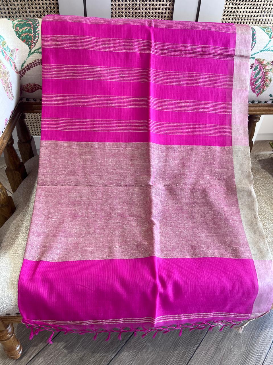 Kamalini: Phulia Cotton with Jute Pallu