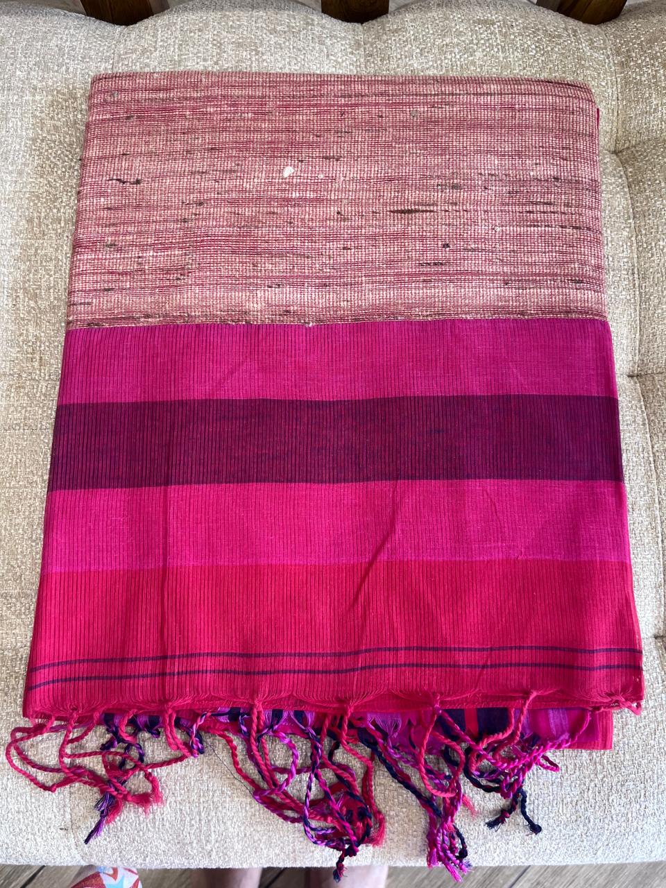 Bahaar: Phulia Cotton with Jute Pallu