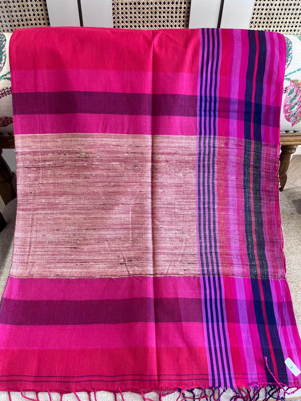 Bahaar: Phulia Cotton with Jute Pallu