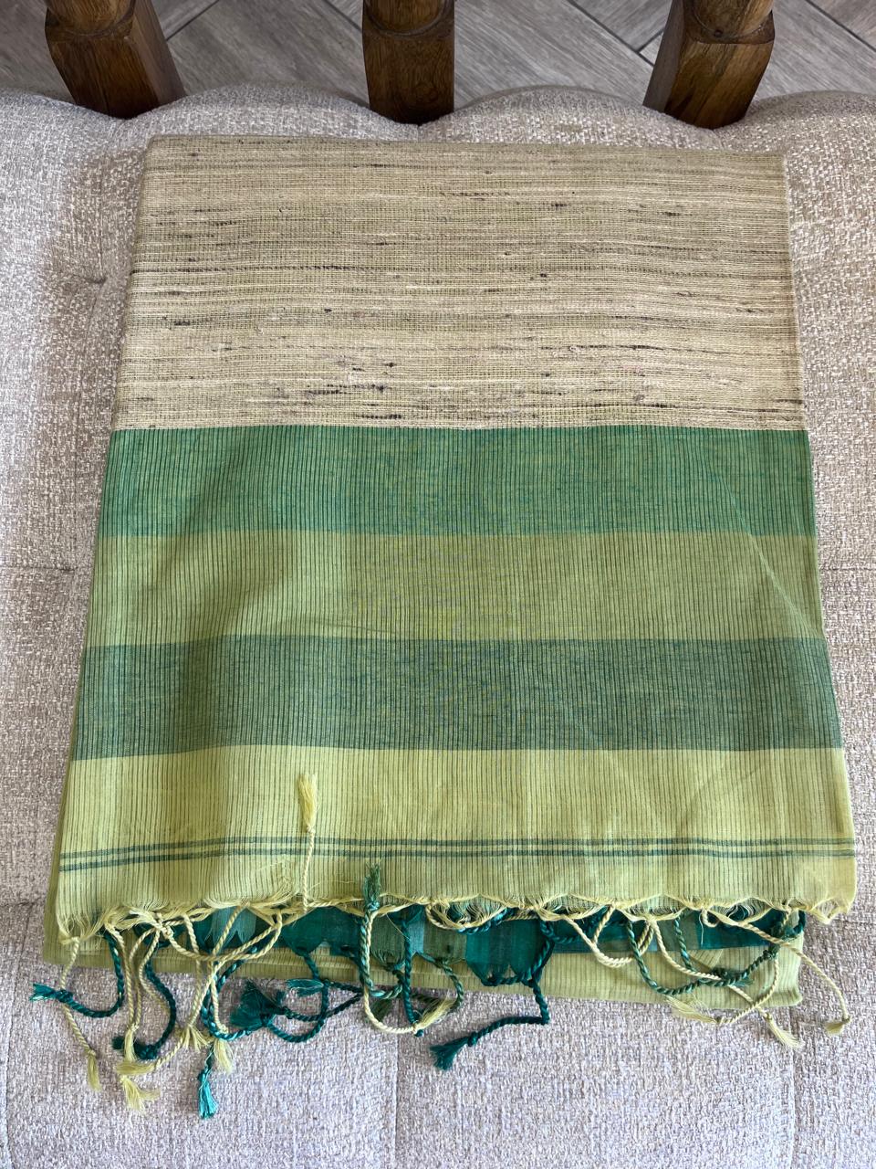 Dhani: Phulia Cotton with Jute Pallu
