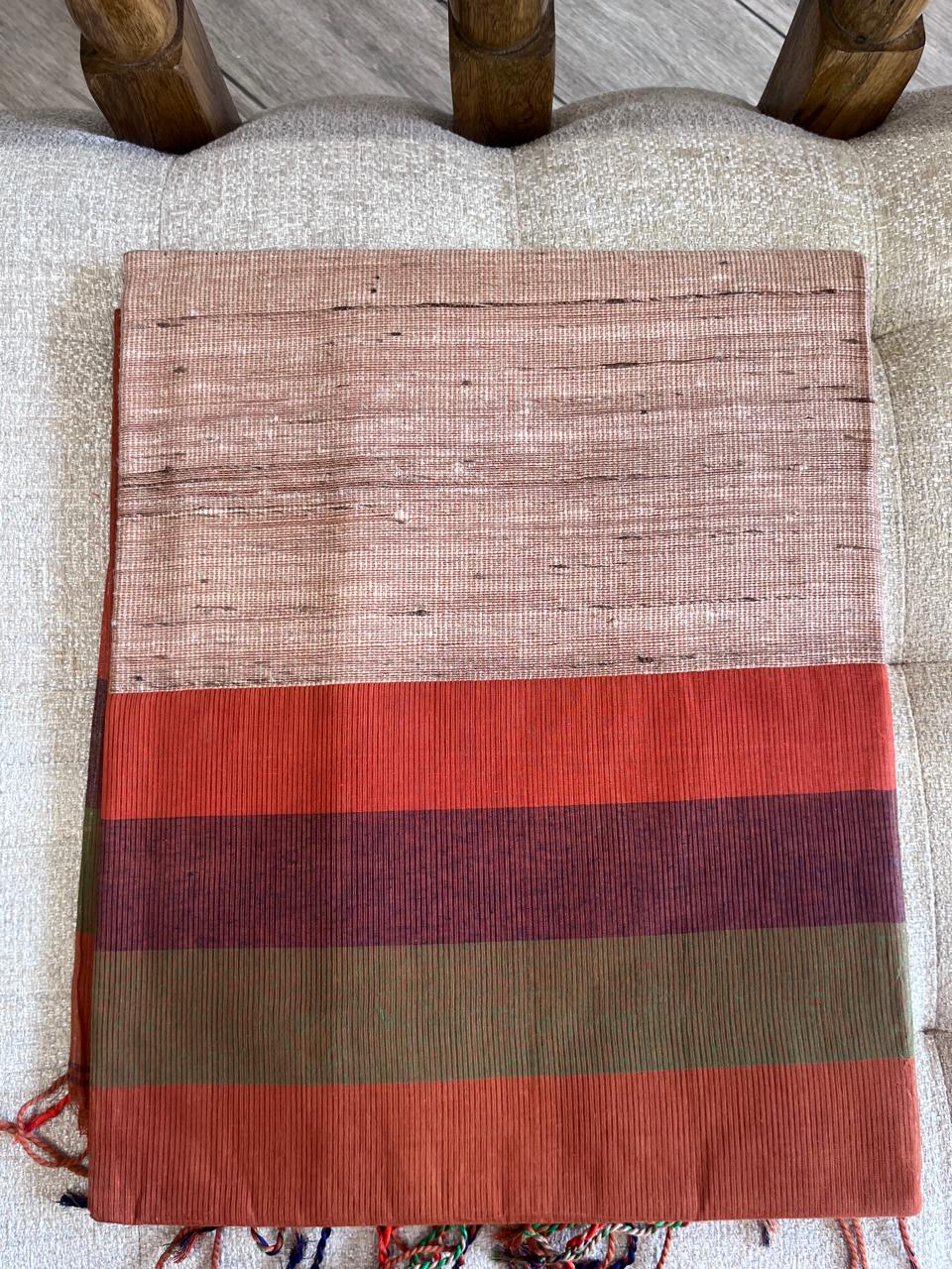 Tamrika: Phulia Cotton with Jute Pallu