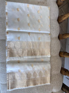 Noor: Ivory White Organza Banarasi