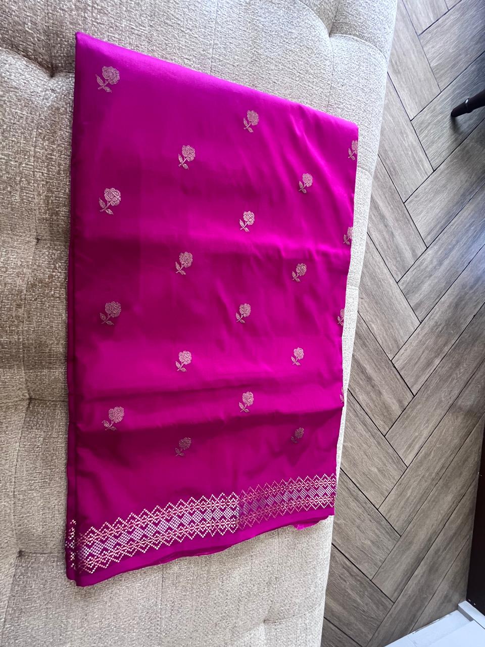 Phalguni: Royal Katan Silk Kadhuwa Benarasi
