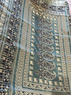 Saumya: Sage Teal Exquisite Revival Baluchari