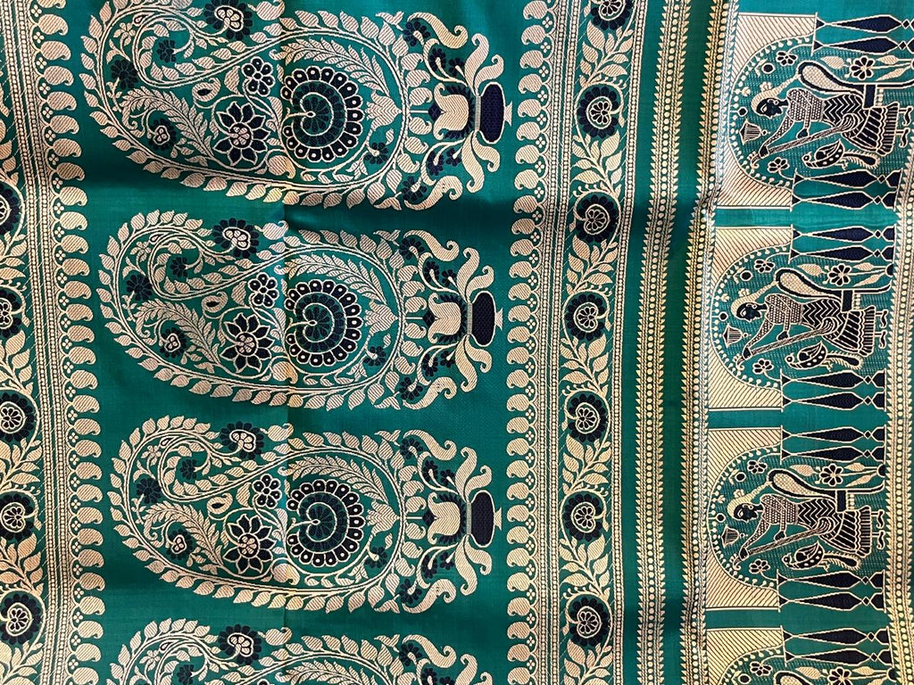 Taranga: Revival Baluchari in Deep Teal