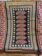 Krishnakaali: Minakari Revival Baluchari with Sunflower Border