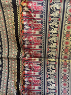 Krishnakaali: Minakari Revival Baluchari with Sunflower Border