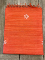 Dipshika: Flame Orange Matka Jamdani