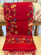 Anika: Crimson Matka Silk Jamdani