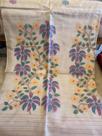 Bandana: Ivory Matka Silk Jamdani