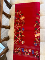 Anika: Crimson Matka Silk Jamdani