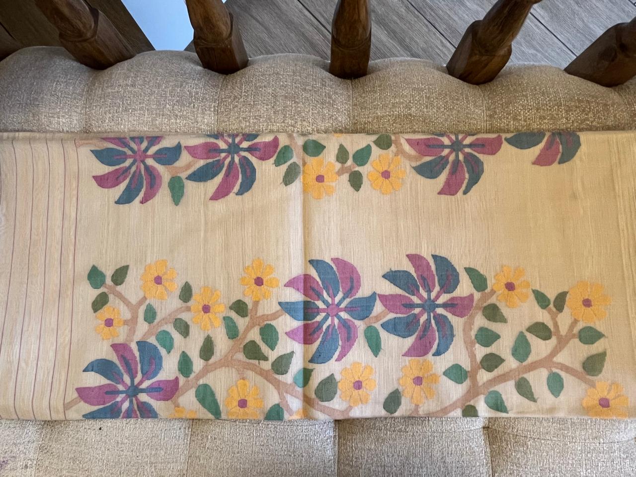 Bandana: Ivory Matka Silk Jamdani